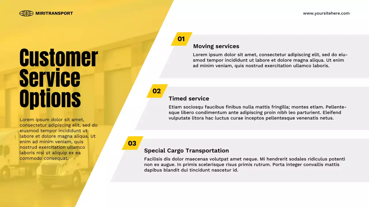 Yellow Modern Transport Presentation