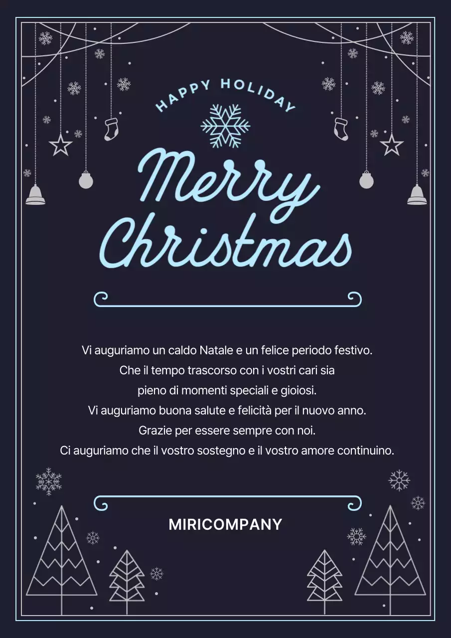 Nero Semplici auguri di Natale