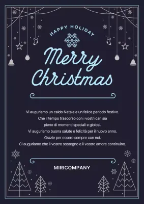 Nero Semplici auguri di Natale