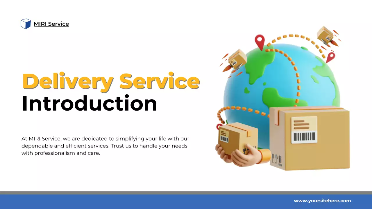 Trình bày dịch vụ hiện đại màu vàng