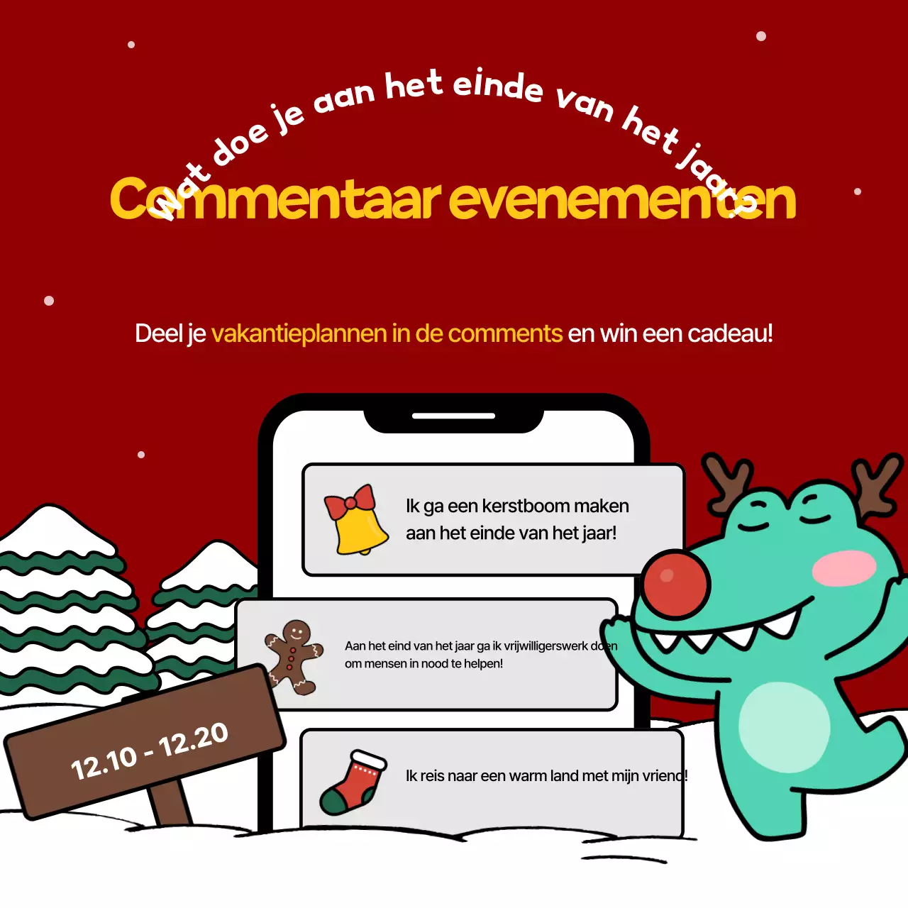 Red Christmas-marketingpromotie voor de feestdagen