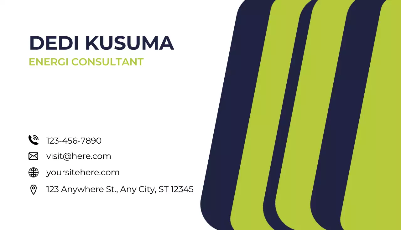 Navy Modern Business Card