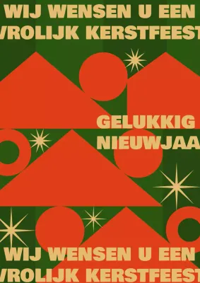 Abstracte geometrie kerstkaart