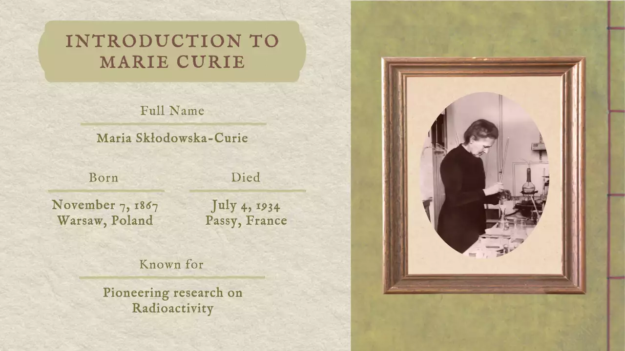 Green Classic Biography Presentation