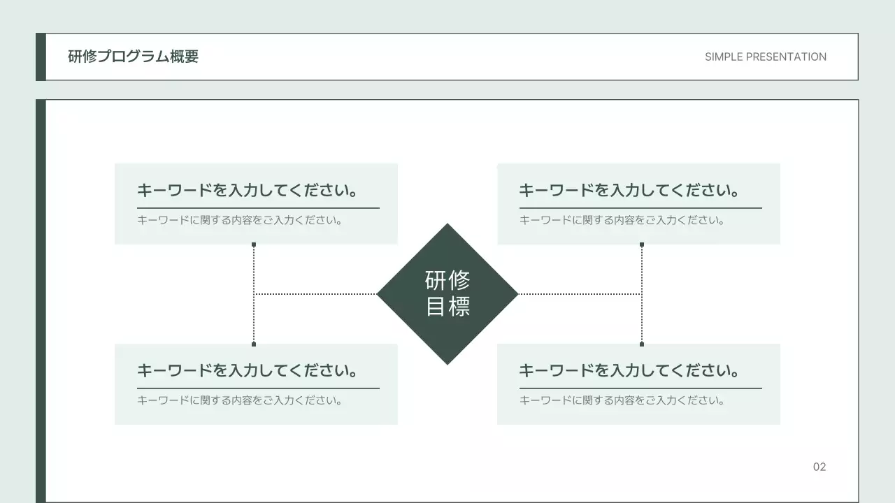 白 シンプル 研修 プレゼンテーション