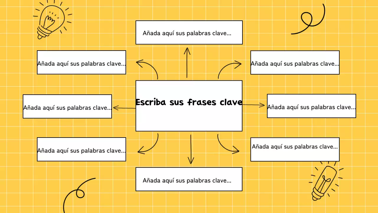 amarillo brainstorming infografía presentación