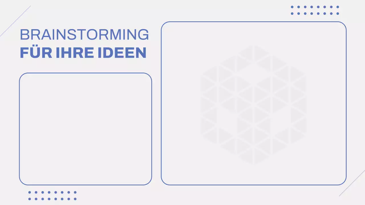 Grau Blau Modern Brainstorming Infografik Präsentation