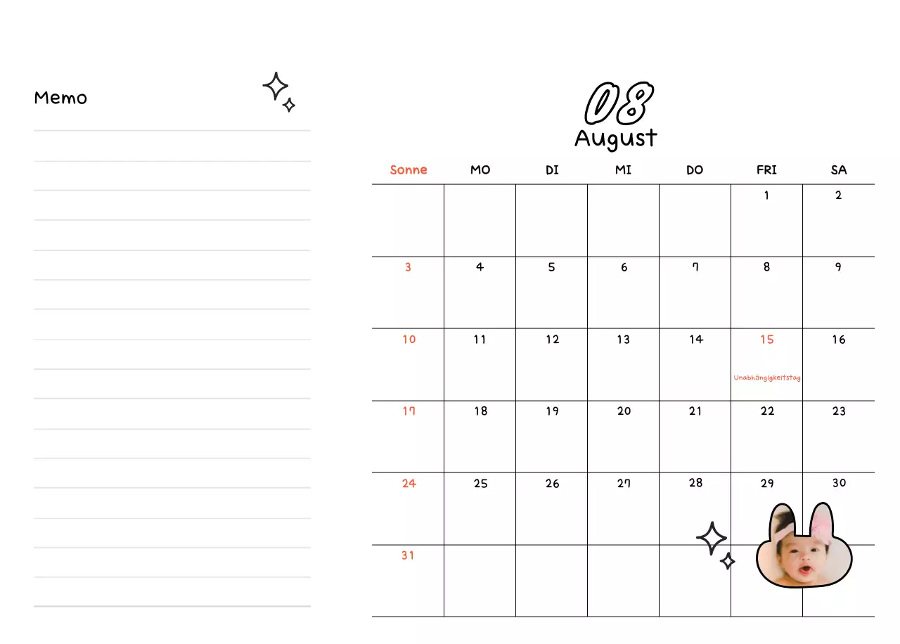 Weißes und hübsches Neujahrstagebuch