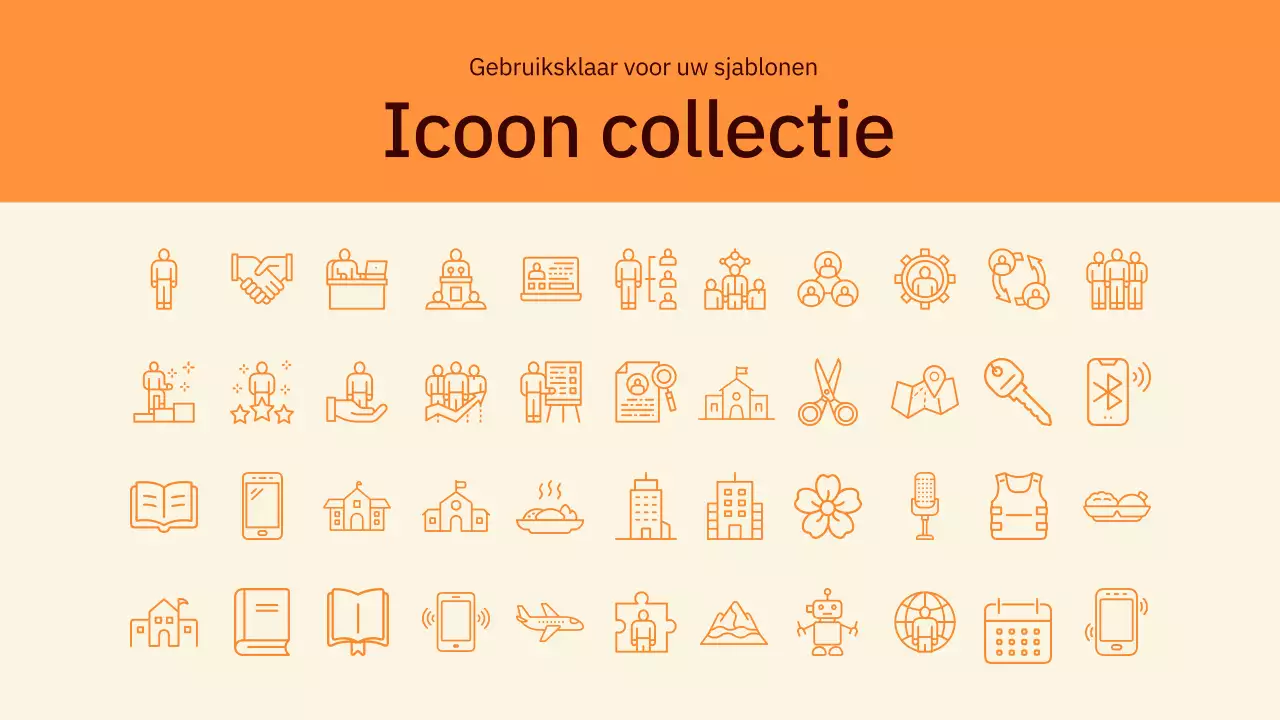 oranje moderne zelfintroductie pitch