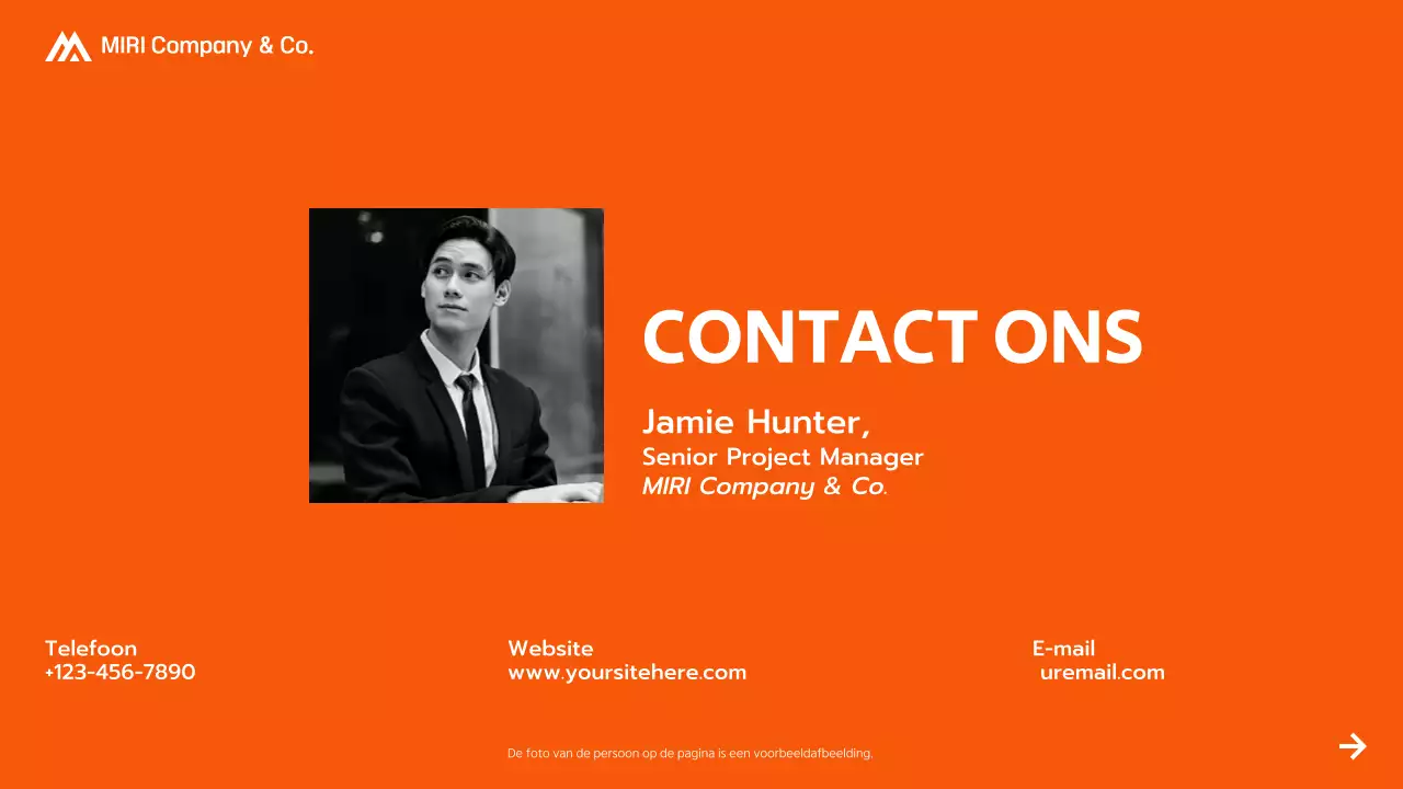 presentatie oranje modern projectvoorstel