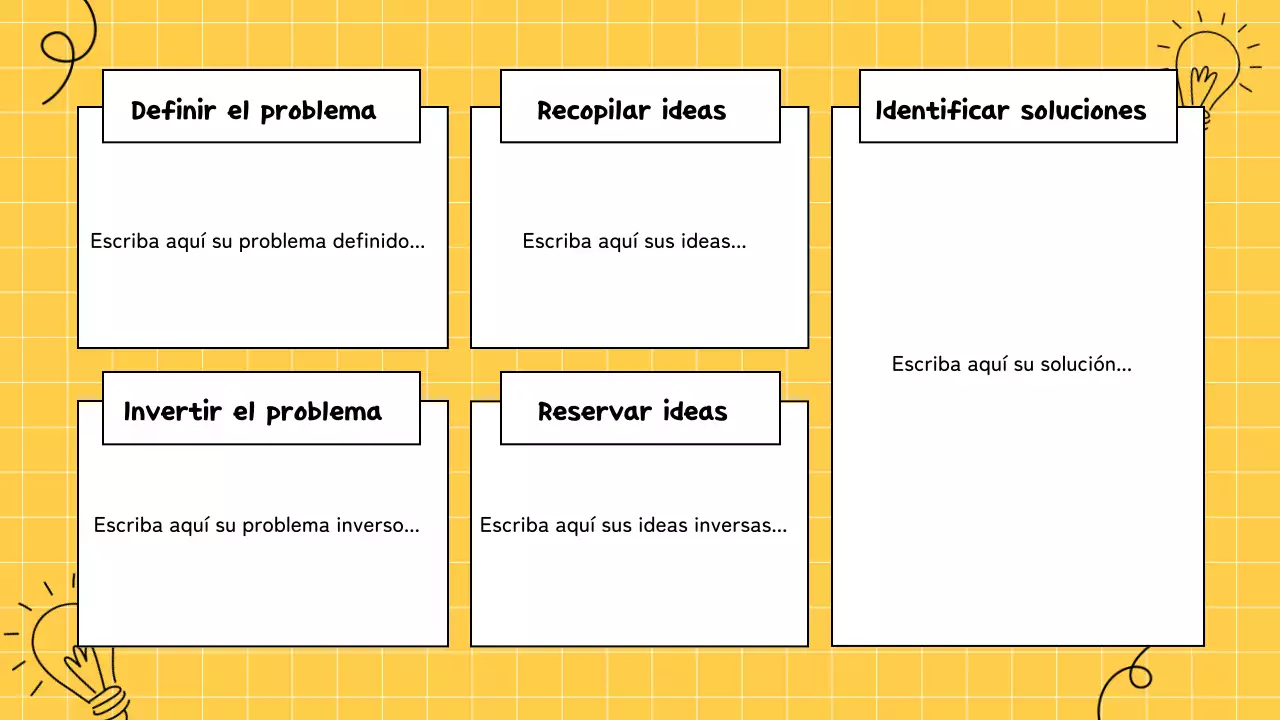 amarillo brainstorming infografía presentación