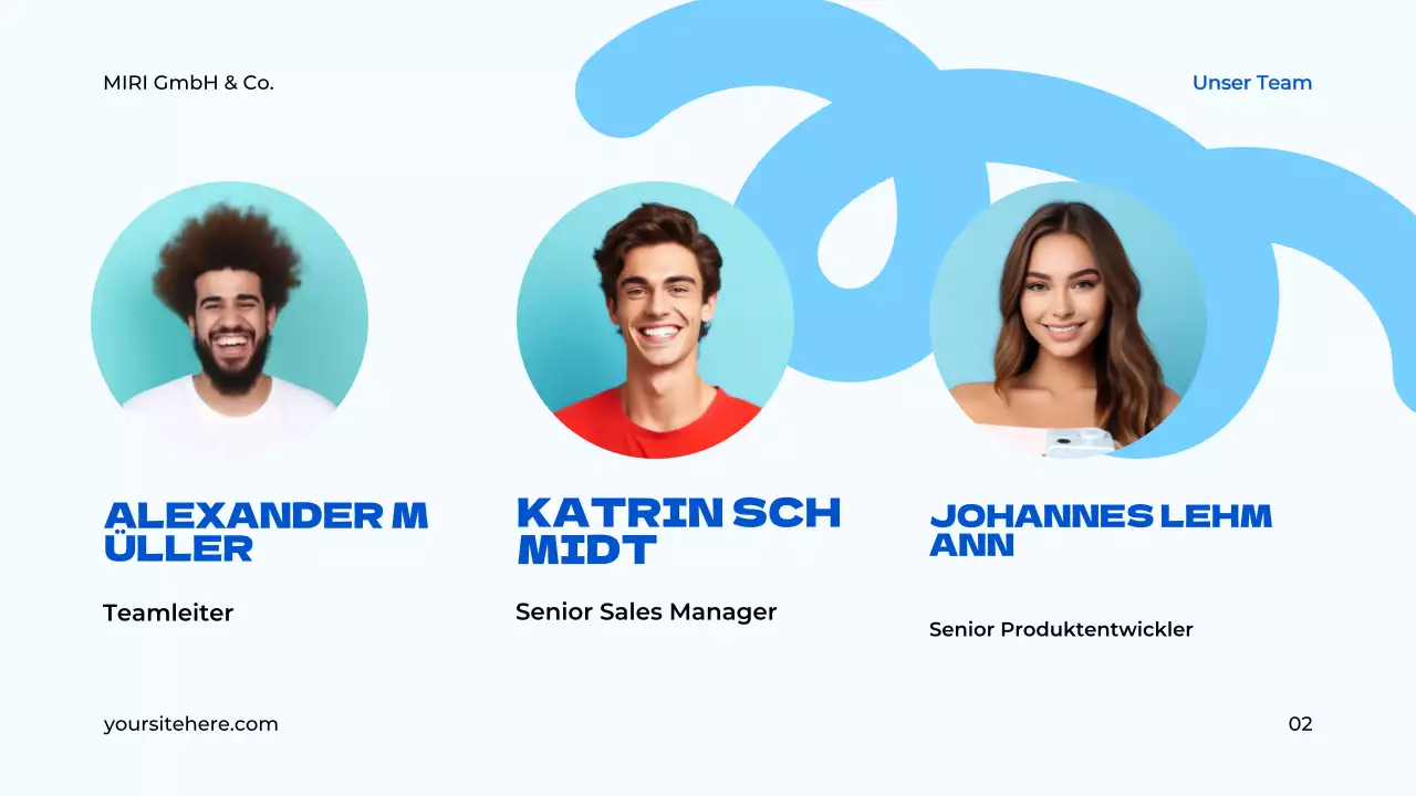 blue modern Projektantragsdokument