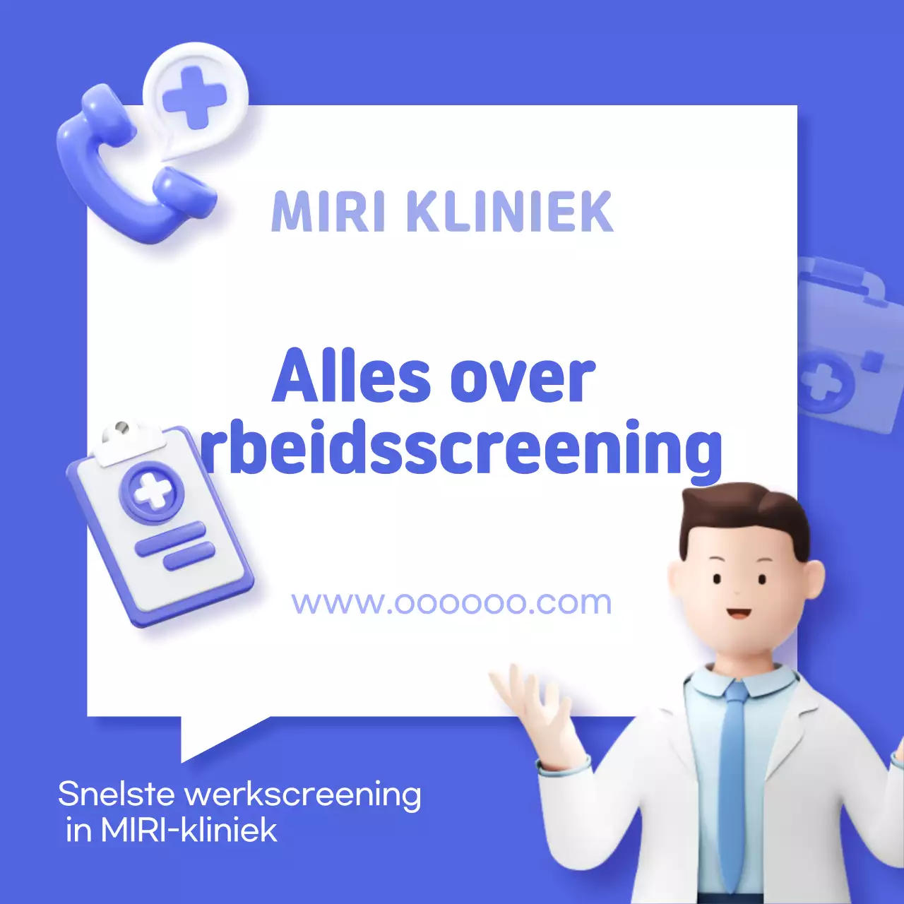 Blauwe moderne wervingsgids voor screening