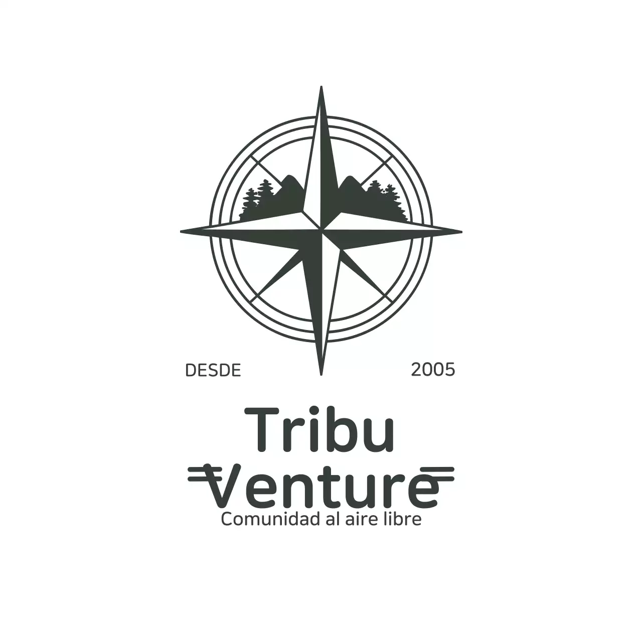 Logotipo Rústico Verde Aventura