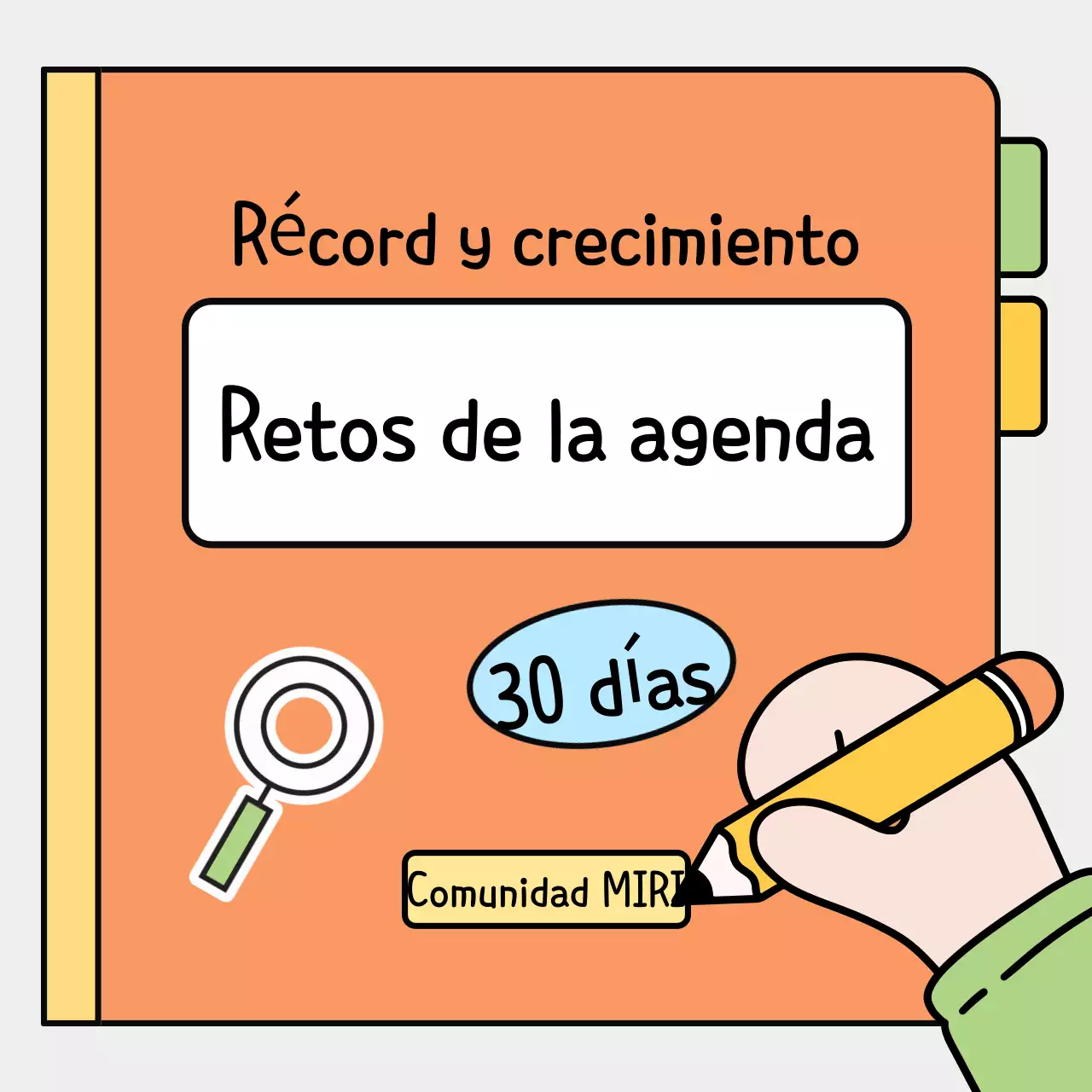 Agenda Simple Diario Naranja