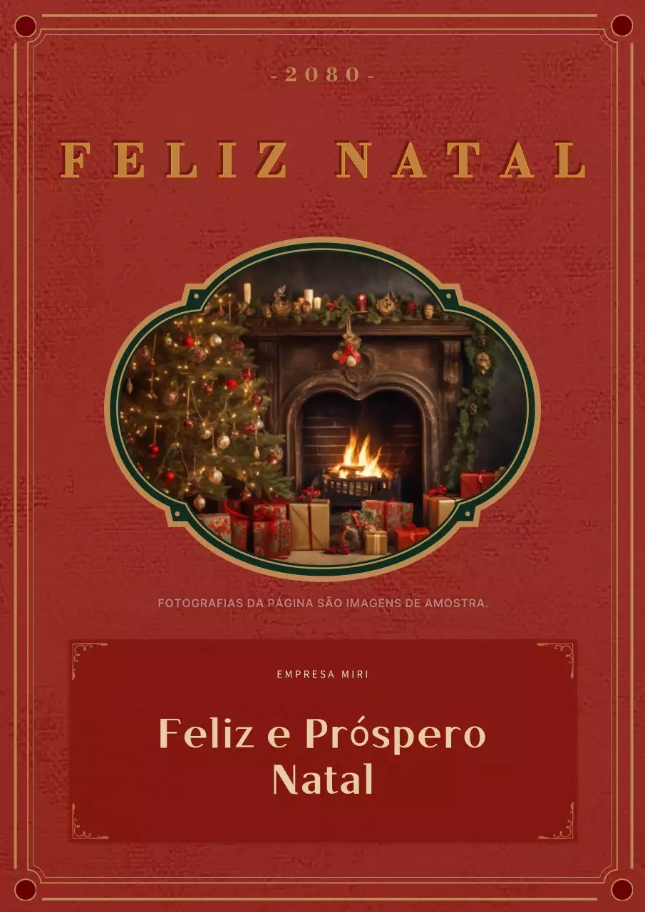 Cartão de Natal clássico vermelho