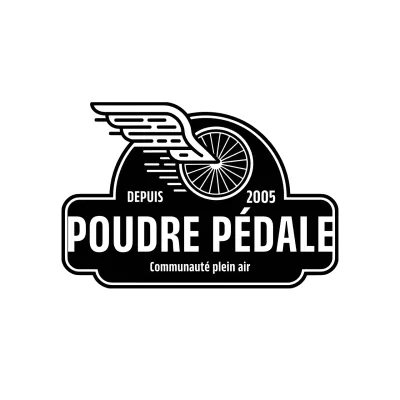 Logo cycliste vintage noir