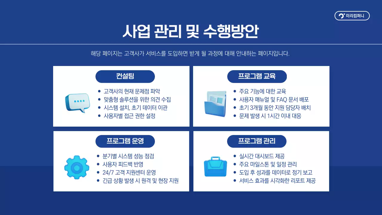 파랑 모던 비즈니스 제안서