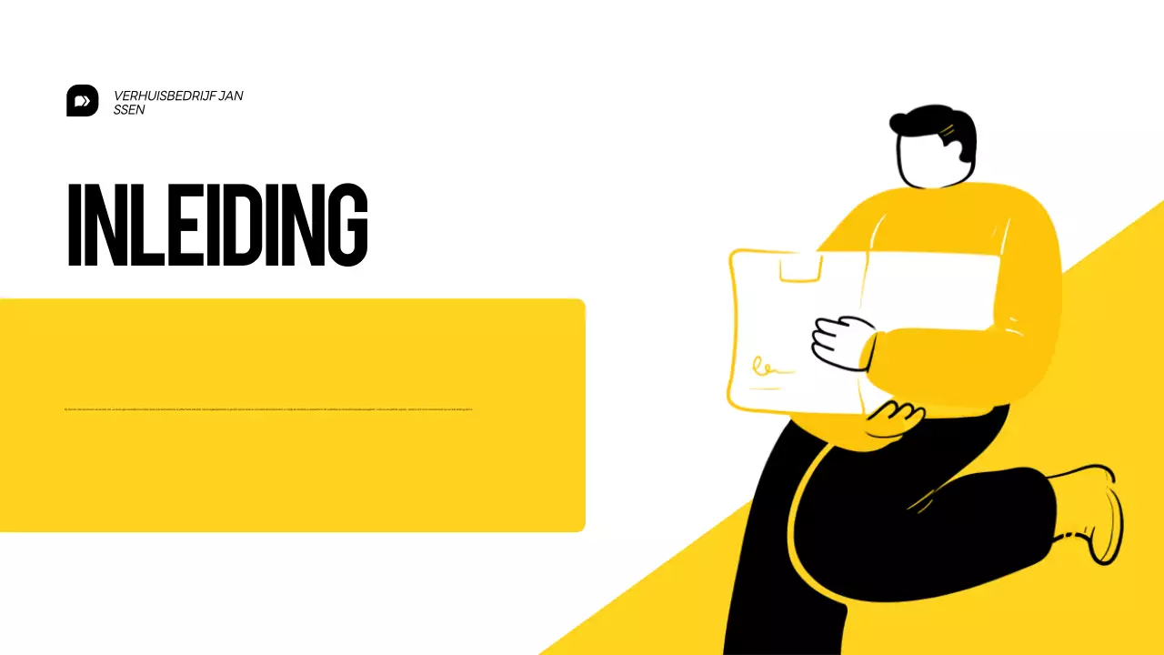 Yellow and White Verhuisservice Introductie Presentatie