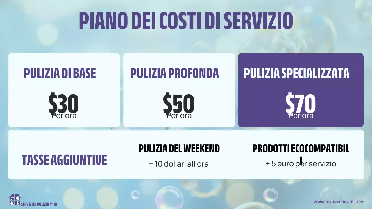 presentazione della pulizia moderna e leggera