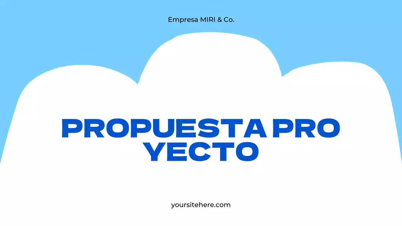 documento de propuesta de proyecto blue modern