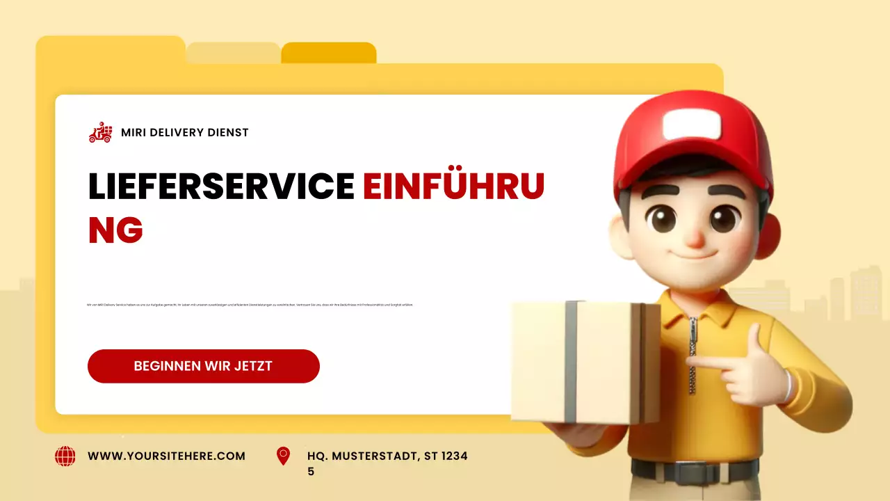 gelbe moderne Lieferankündigung