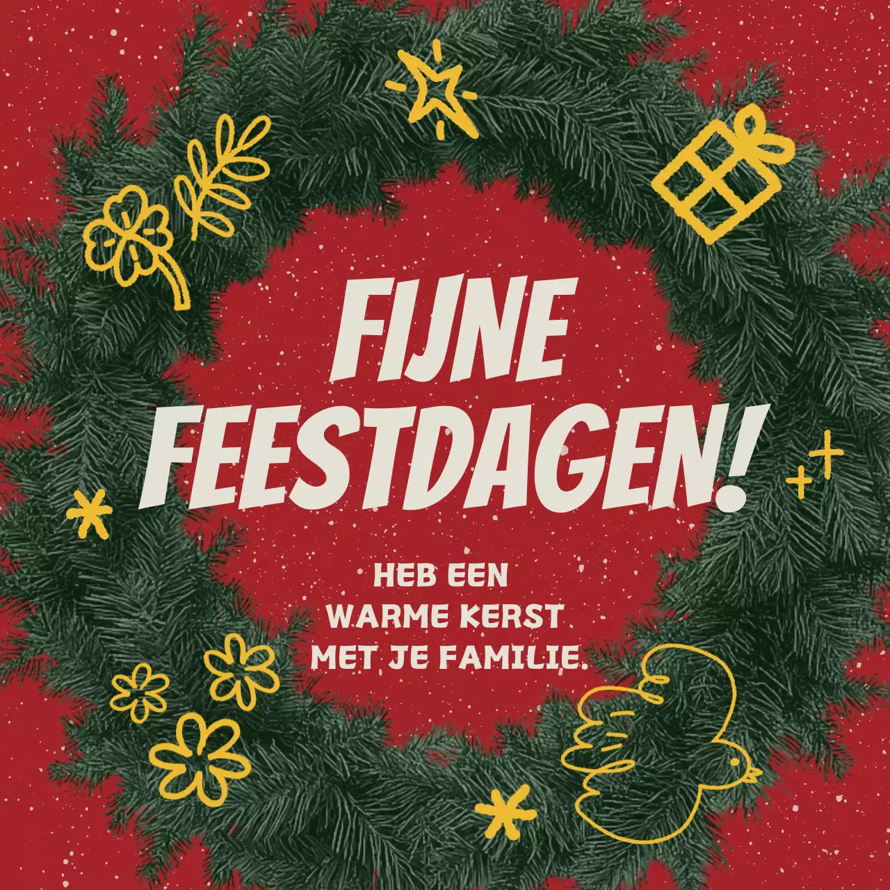 Rode Retro Kerstgroeten