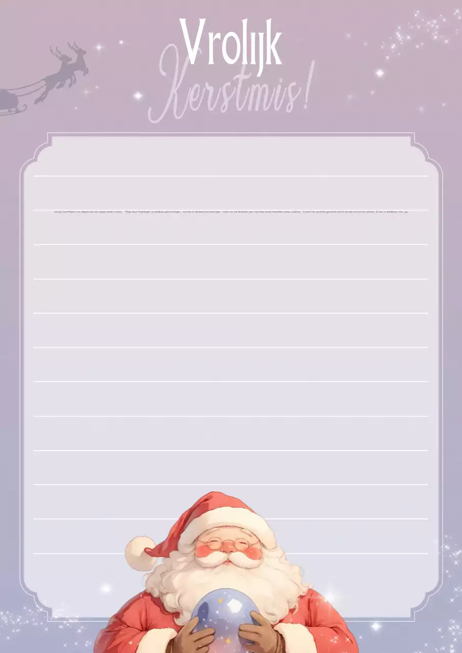 paarse klassieke kerstwenskaart