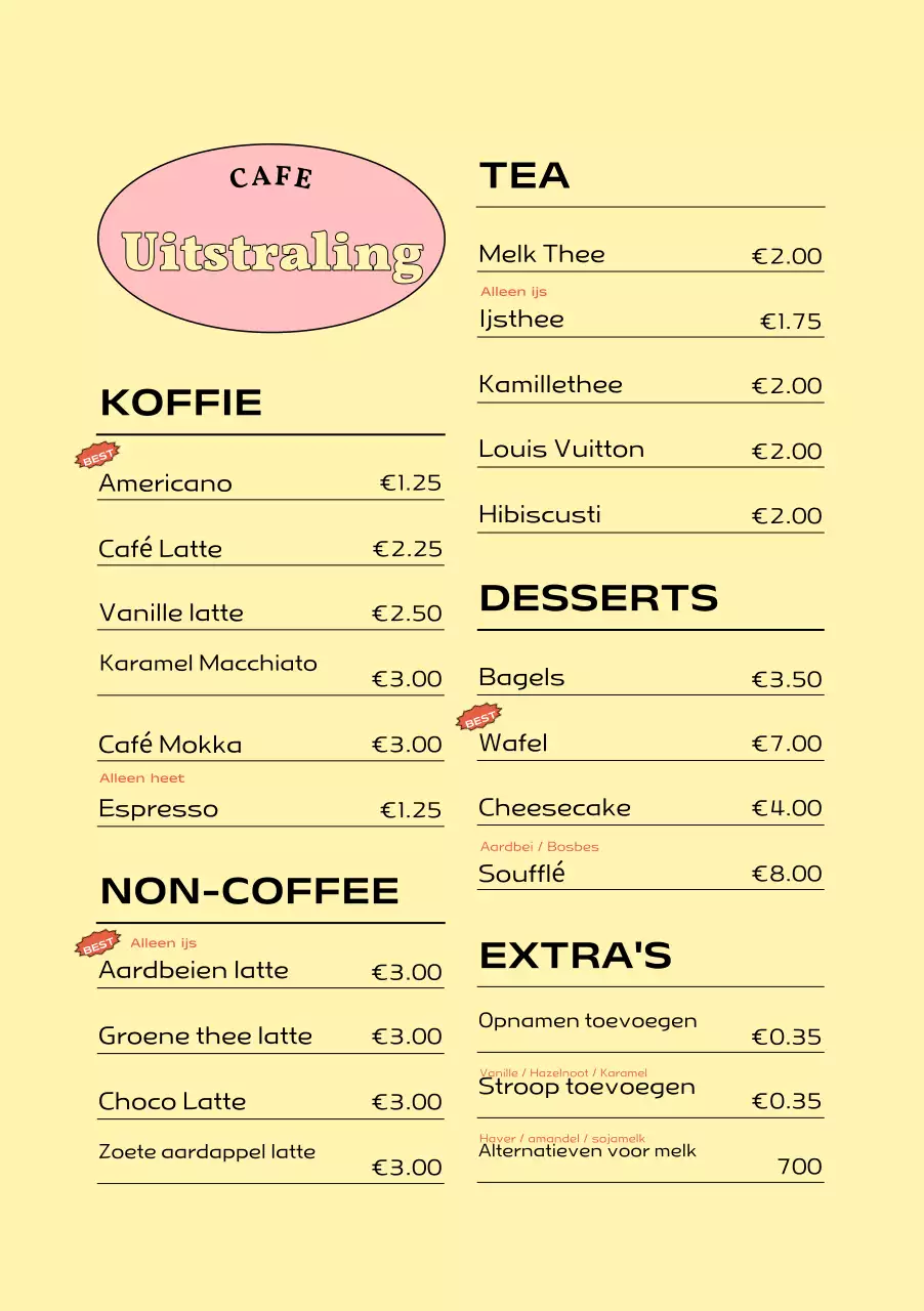 Pink Pop dessert advertentie