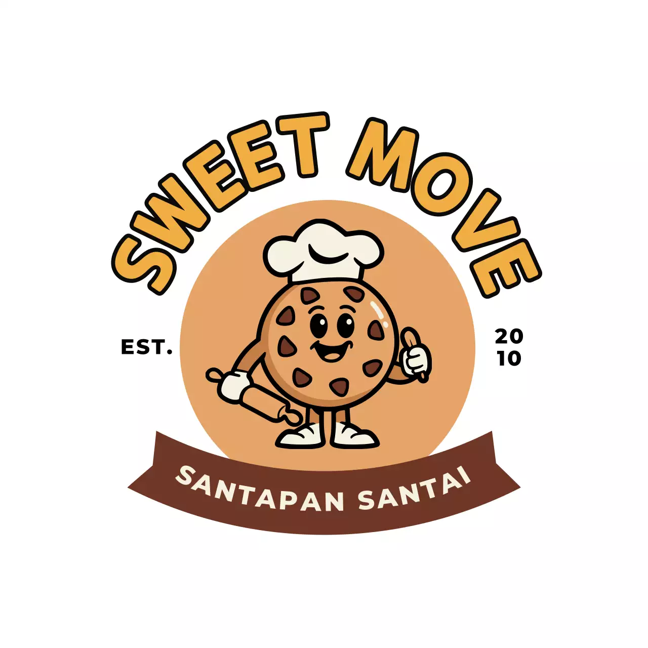 Beige Retro Bakery Advertisement Logo