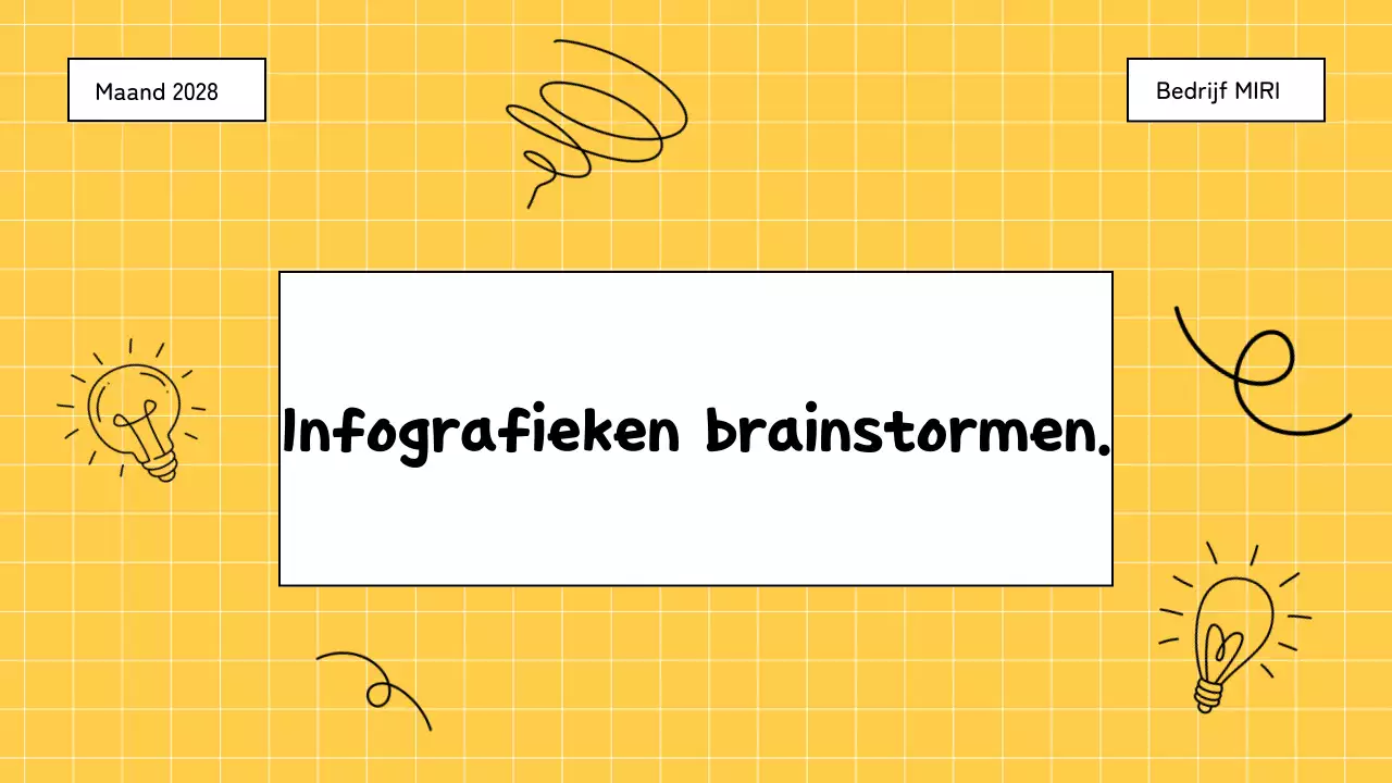 geel brainstormen infographics presentatie