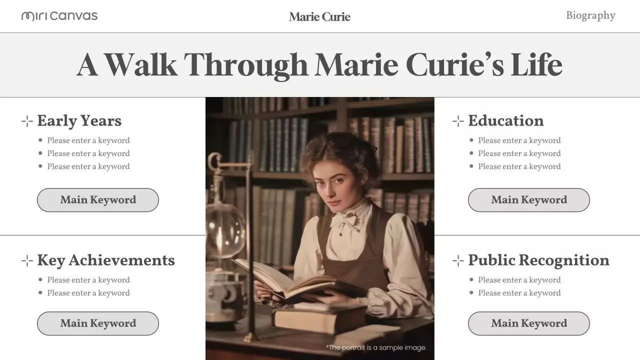 Beige Modern Biography Guide Presentation