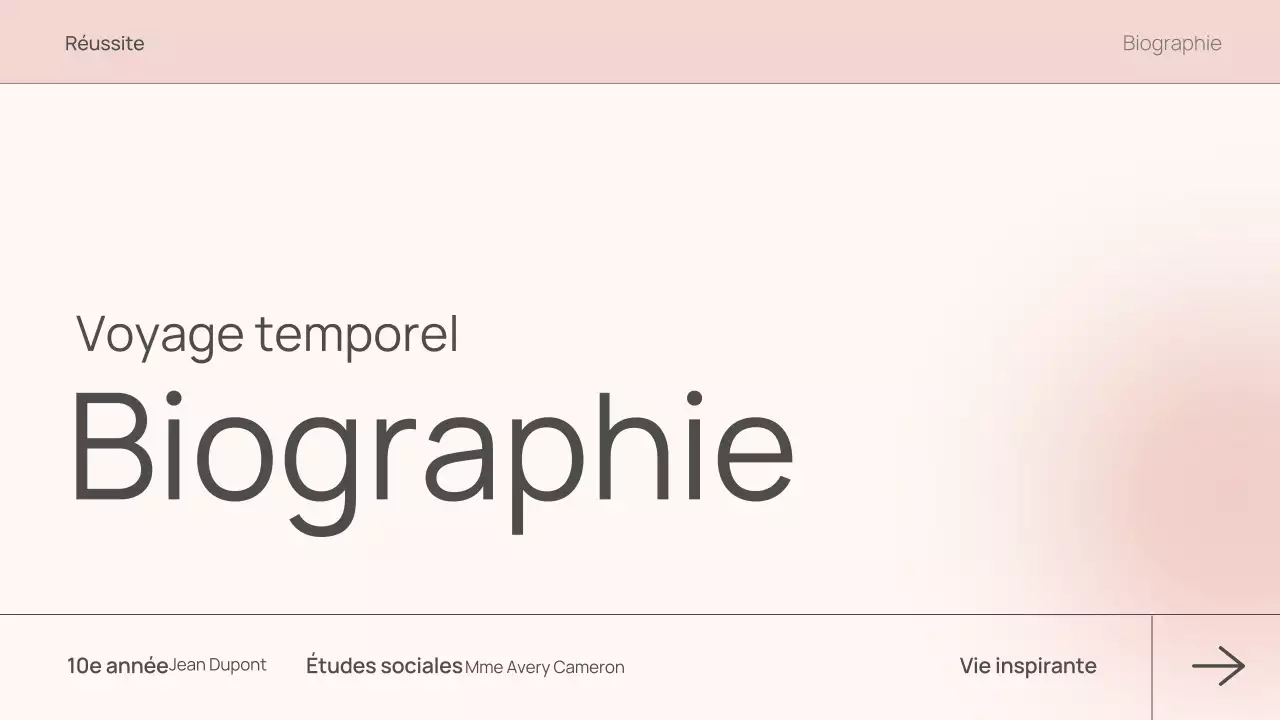 cours de biographie moderne rose