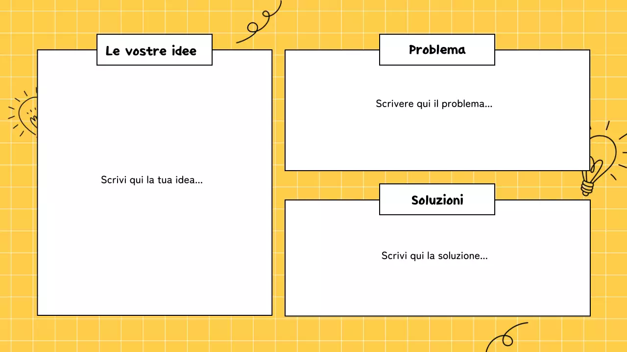 presentazione infografica di brainstorming giallo