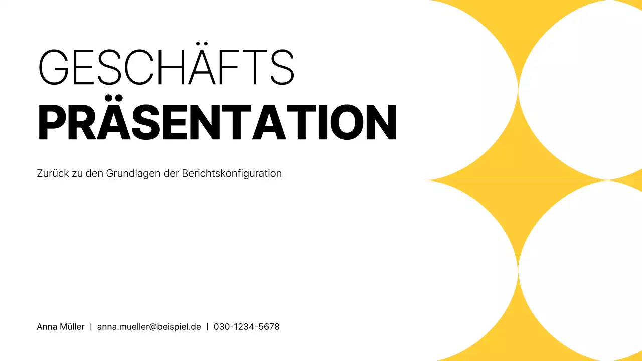 Gelb Grundlegende Geschäftsberichte