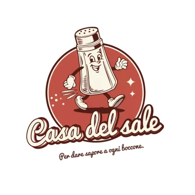 logo mascotte alimentare marrone retrò