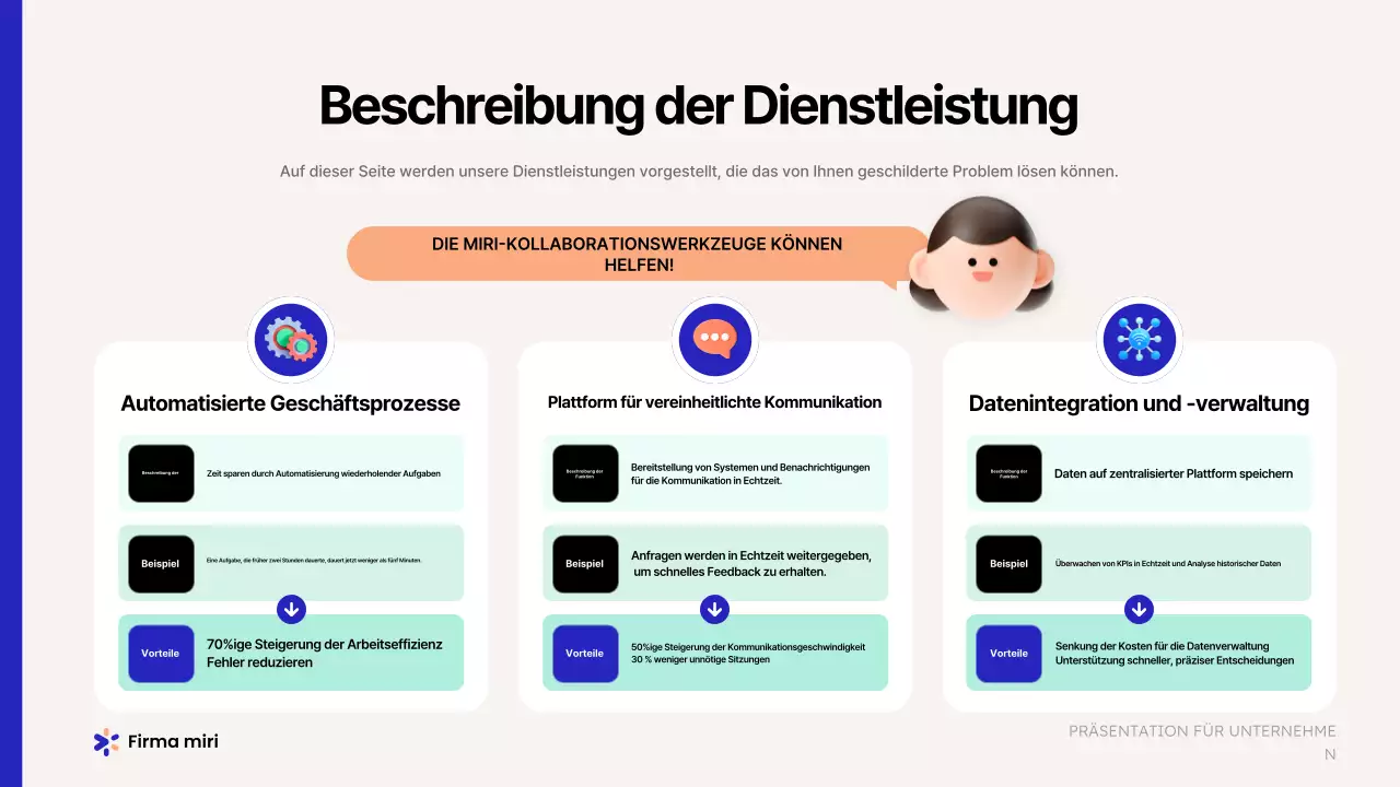 Förderung eines beigefarbenen modernen Geschäftsvorschlags
