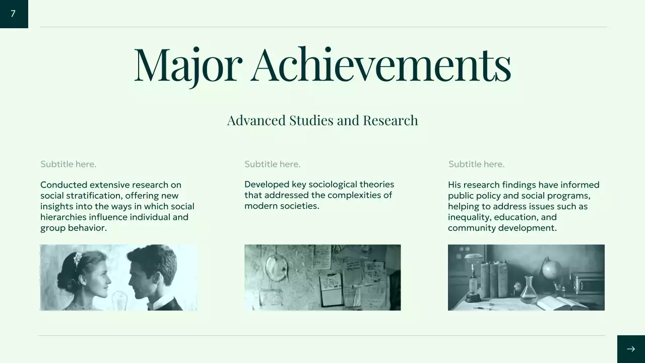 Green Elegant Biography Presentation