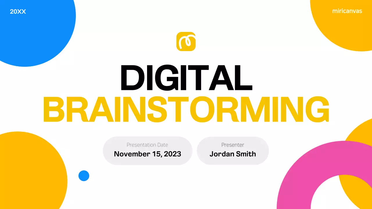 Apresentação do Guia de Brainstorming Moderno Amarelo