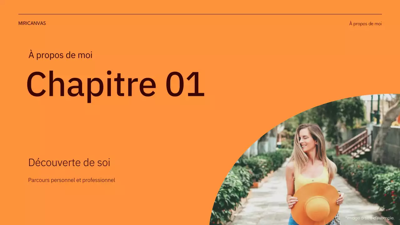 orange moderne moderne pitch d'auto-introduction