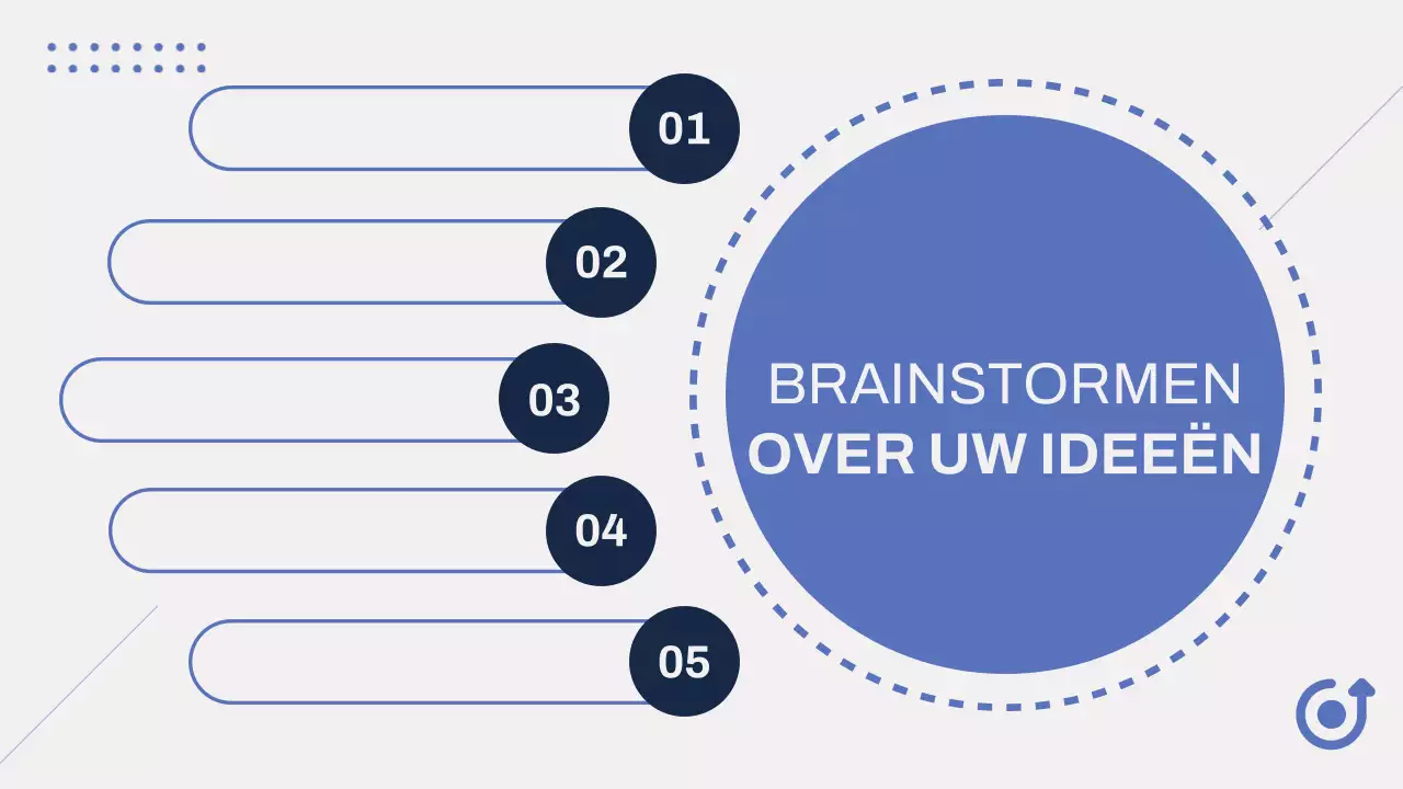 Grijs Blauw Modern Brainstormen Presentatie Infografieken
