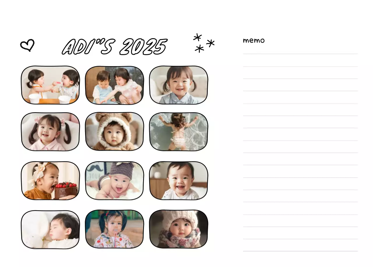 Agenda de Año Nuevo blanca y bonita