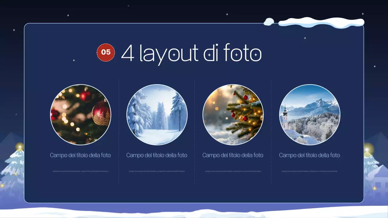 Una bella presentazione in blu navy e viola