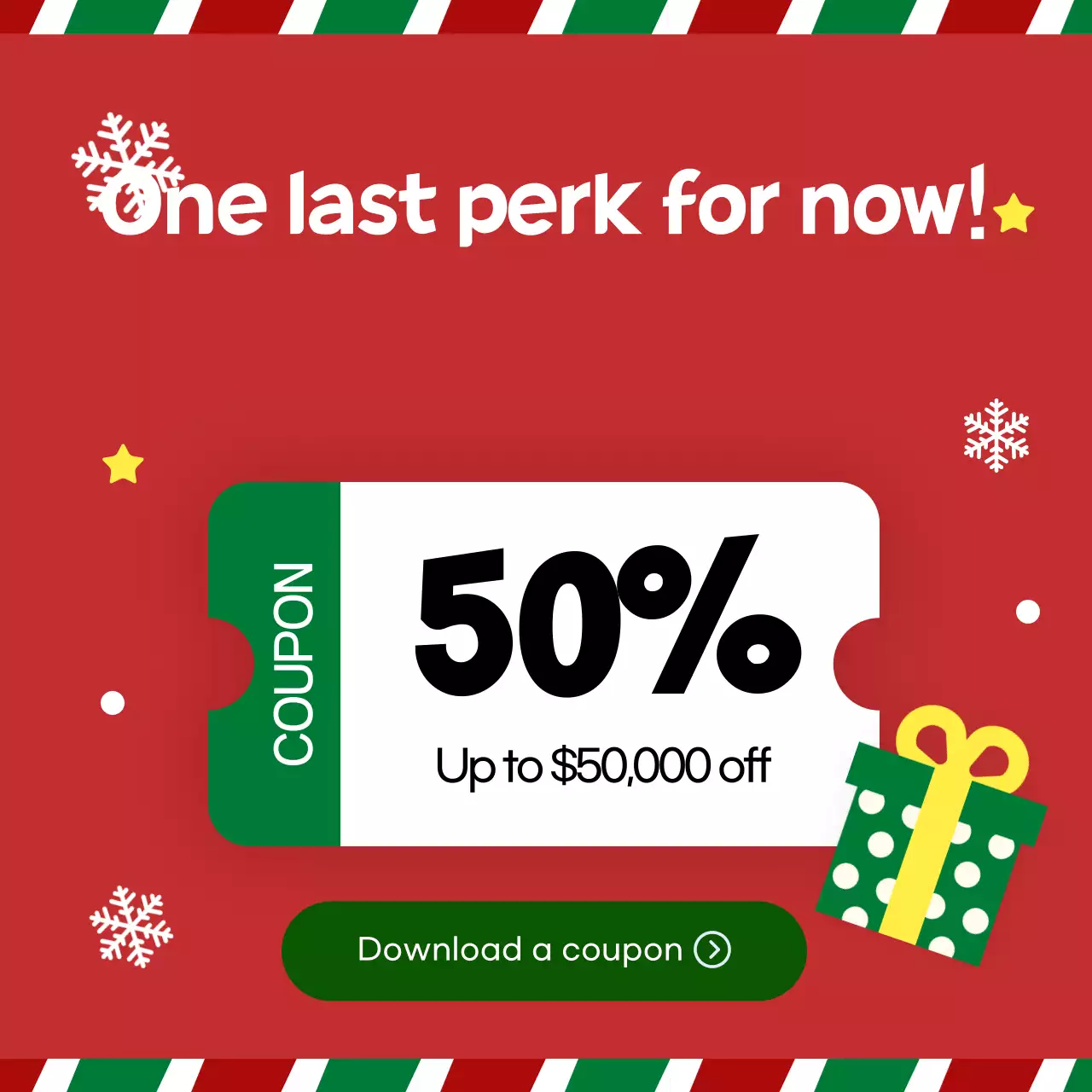 Red Festive Holiday Promotion Instagram Carousel