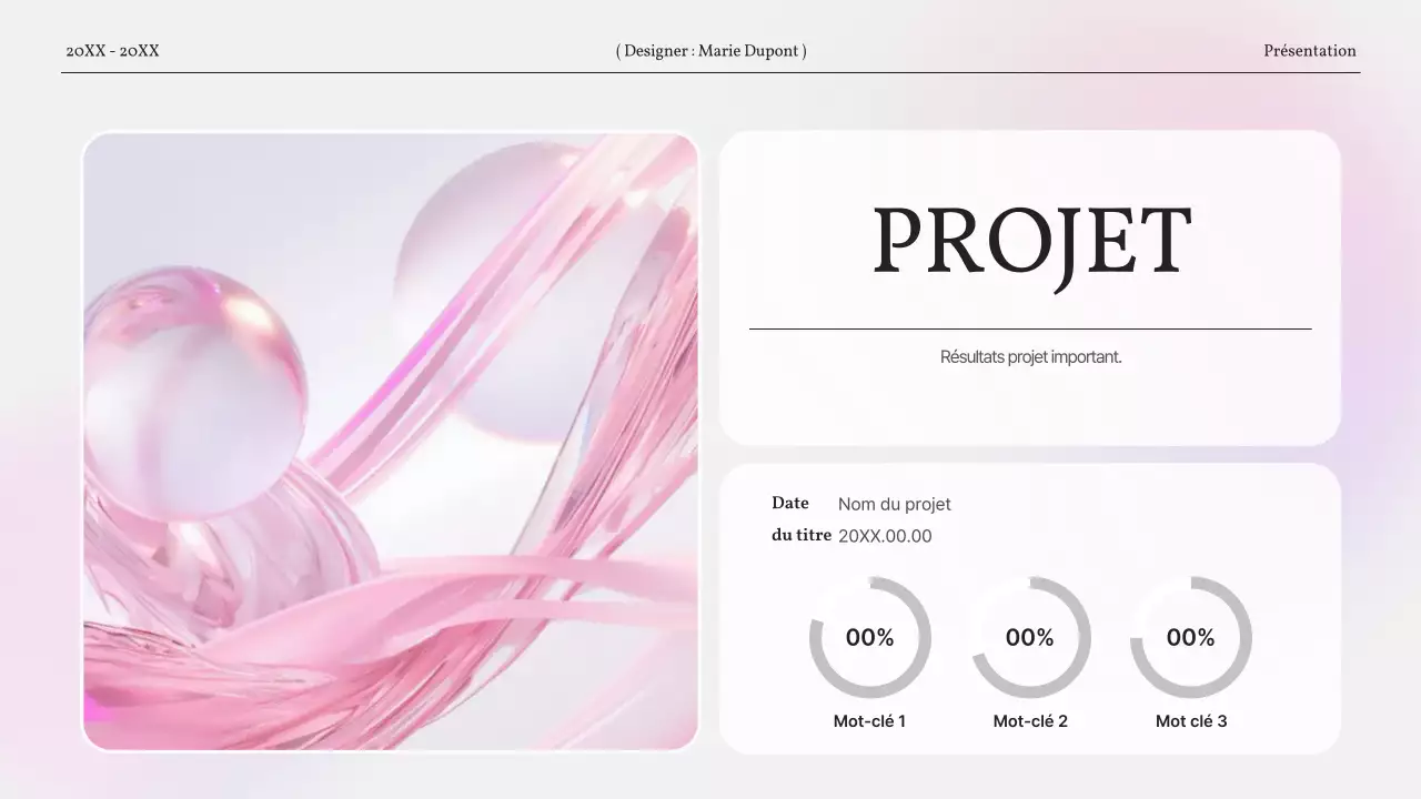 Un portfolio simple et dégradé en rose