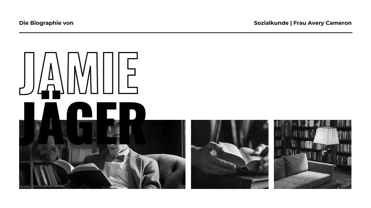 Schwarz-Weiß-Biographie Präsentation