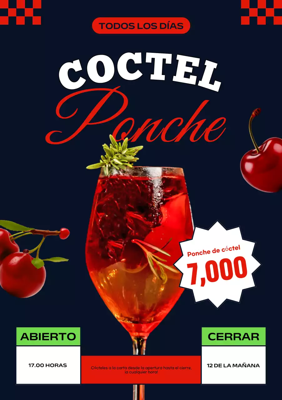 Anuncio de cóctel Red Pop