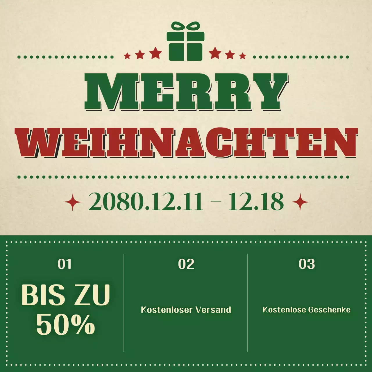 Red Vintage Weihnachtsveranstaltung