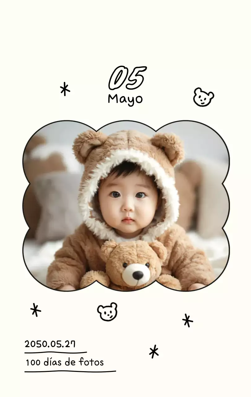 Bonito calendario con fotos de Año Nuevo