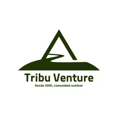 logo verde aventura estilo moderno minimalista
